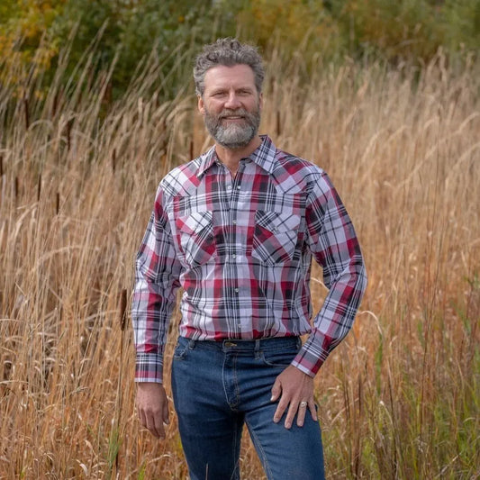 MWG Apparel Men's Long sleeves - Black/Red weis-western-wear