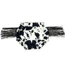 Shea Baby Cowprint Bummers With Fringe weis-western-wear