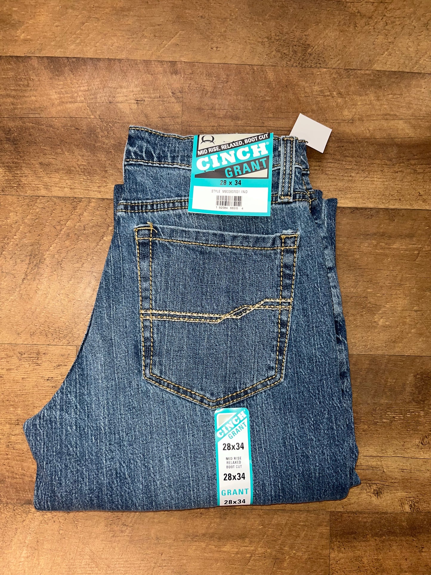 Cinch Men's Grant Medium Stone Wash Jean