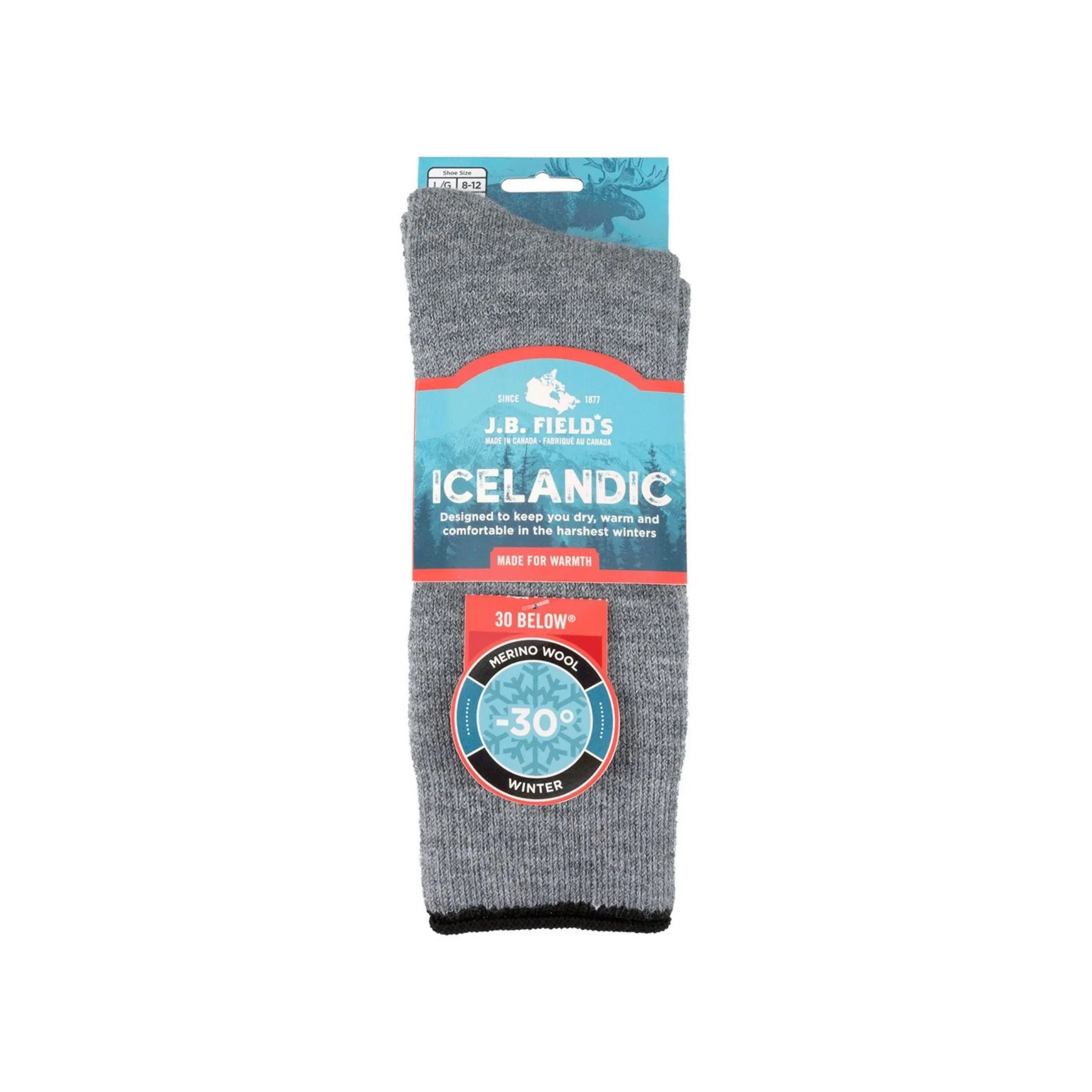 J.B. Field's Men's Icelandic 30 Below - Merino wool thermal socks - 1 pair weis-western-wear