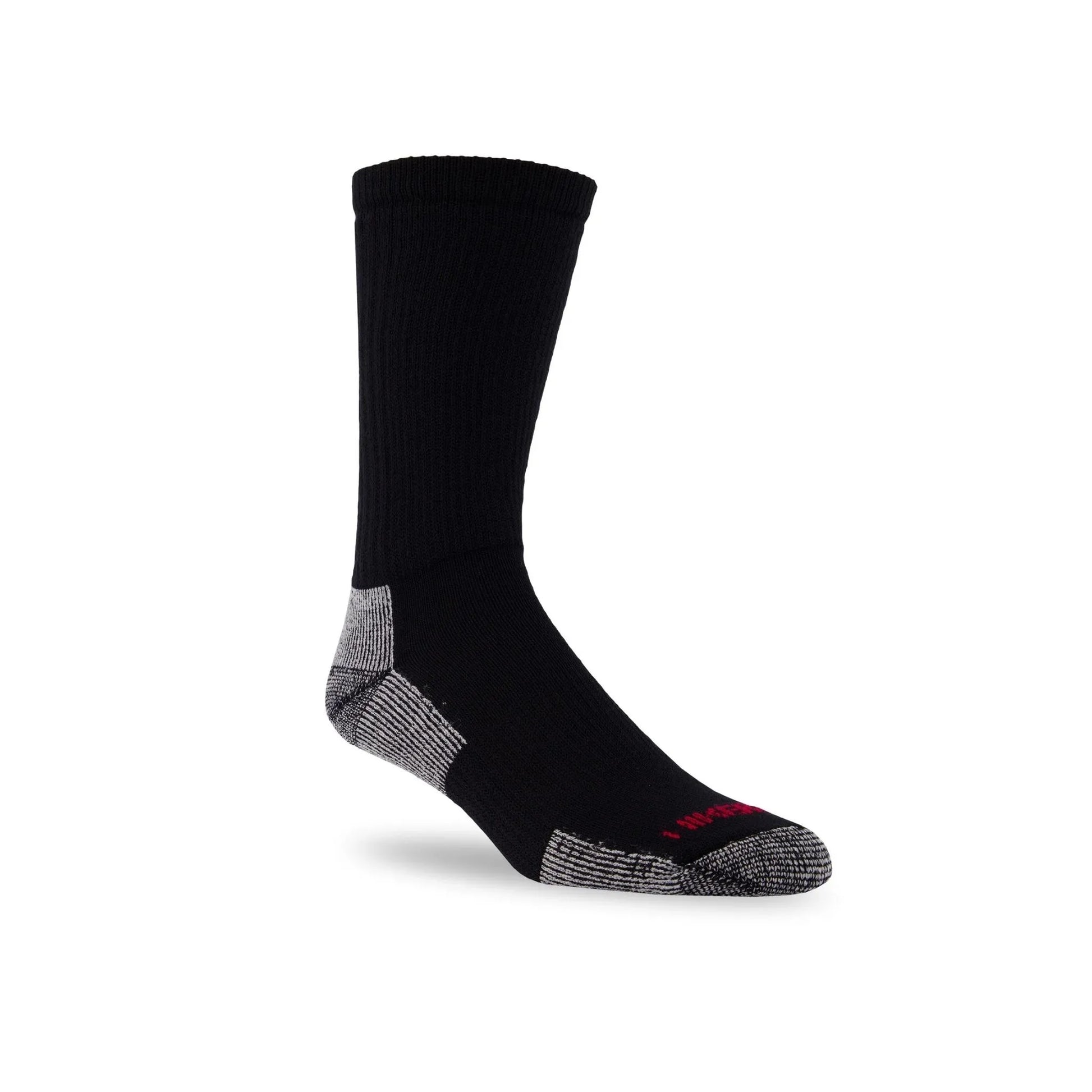 J.B. Field's Unisex Hiker GX 74% Merino Wool Hiking Crew Sock - Black/Grey weis-western-wear