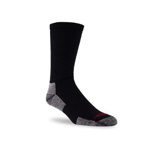 J.B. Field's Unisex Hiker GX 74% Merino Wool Hiking Crew Sock - Black/Grey weis-western-wear