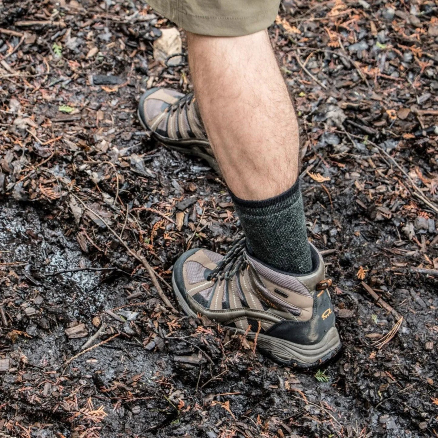J.B. Field's Unisex Hiking "Power Trekker" Merino/Combed Cotton Boot Sock - Taupe weis-western-wear
