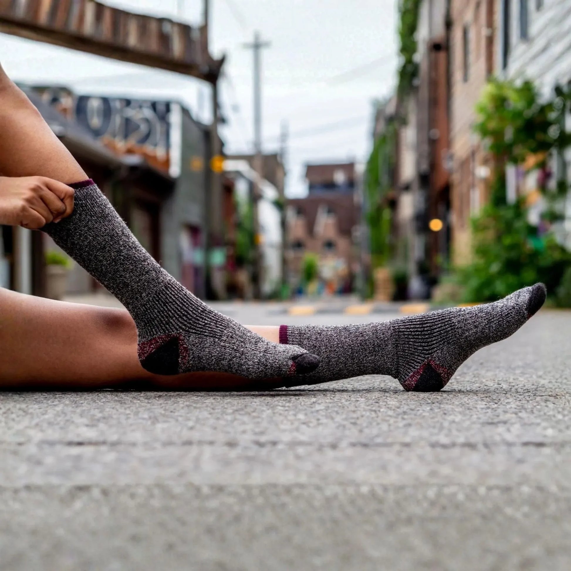 J.B. Field's Unisex Hiking "Power Trekker" Merino/Combed Cotton Boot Sock - Taupe weis-western-wear