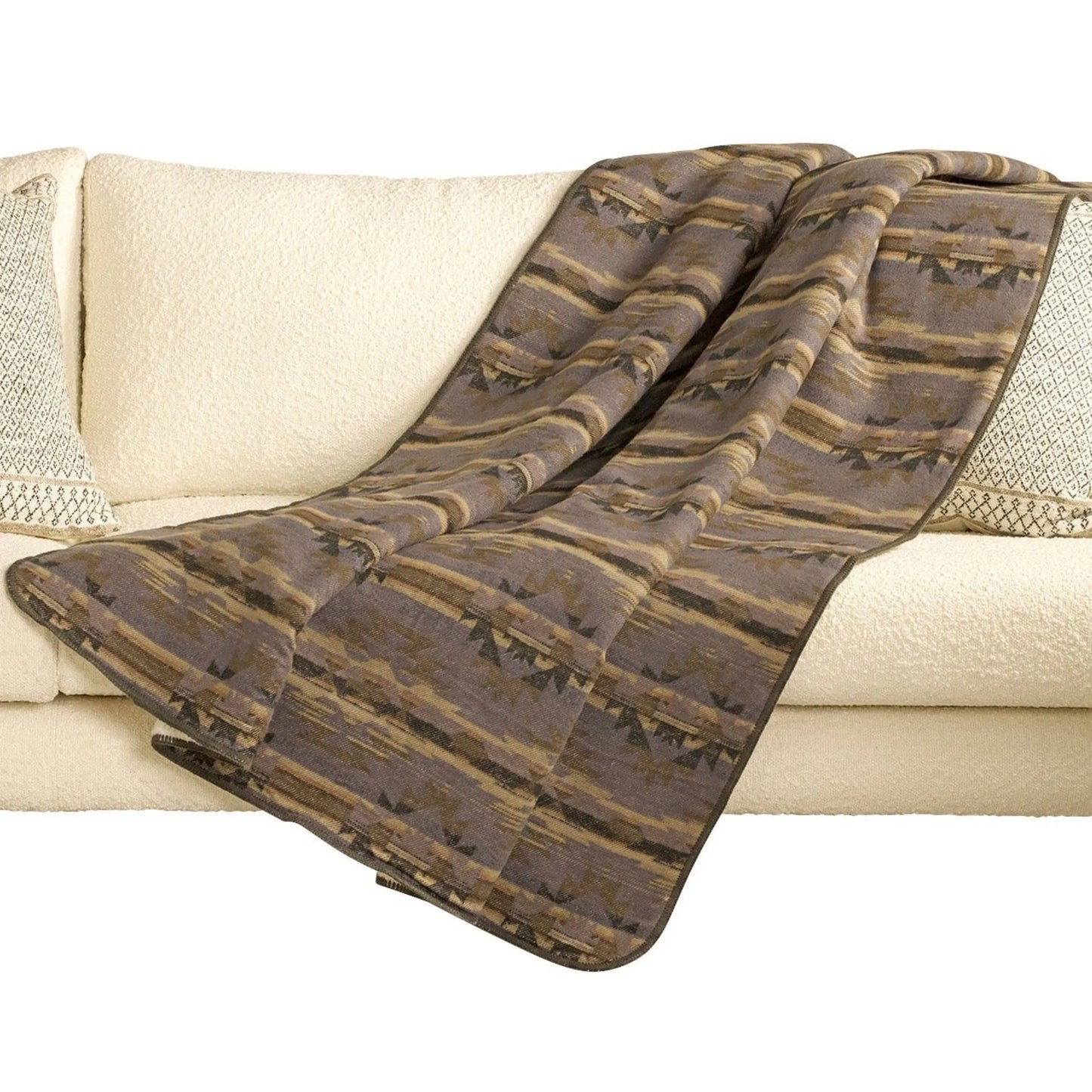 Rock & Roll Jacquard Berber Lined Blanket weis-western-wear