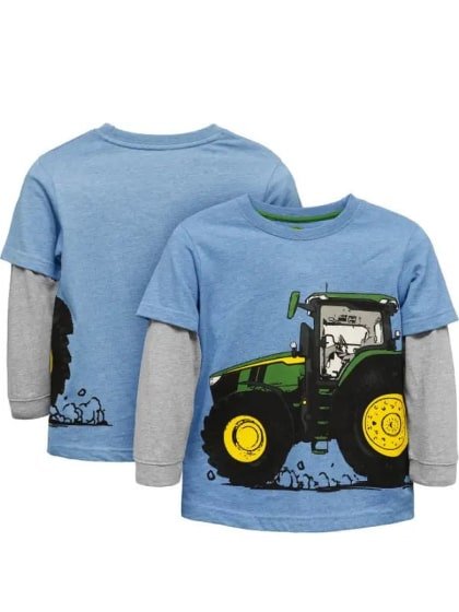 John Deere Boy’s Shirt Long Sleeve Bold Tractor Print