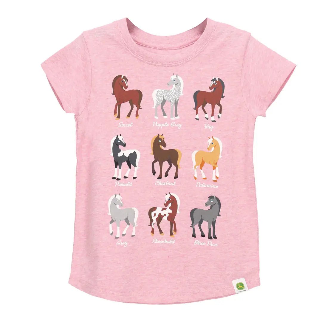 John Deere Girl’s T-Shirt Team of Horses J1T453PT J1T453PC