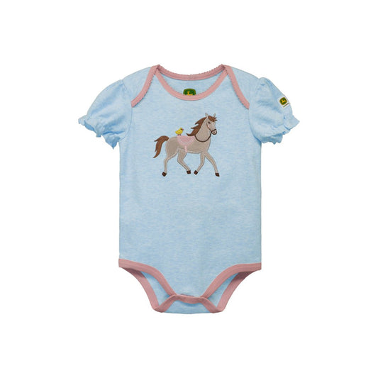 John Deere Infant & Toddler Girl’s Onesie Horse J1B484BN - John Deere