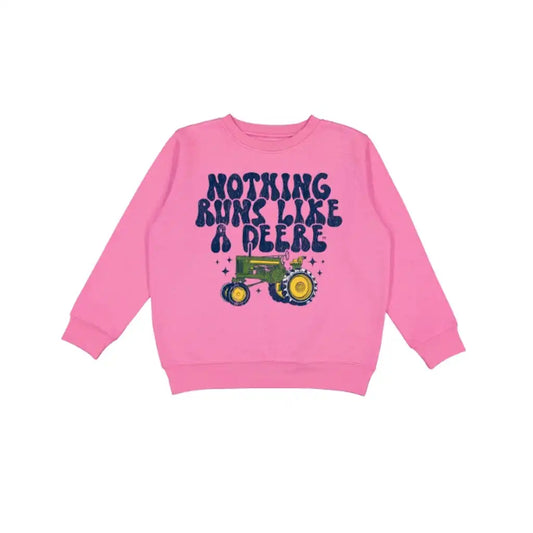 John Deere Girl's Pink Sweatshirt w/ Graphic