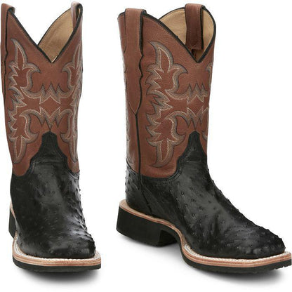 Justin Men's 11" Cowboy Boots "Drover" Onyx AQ8530