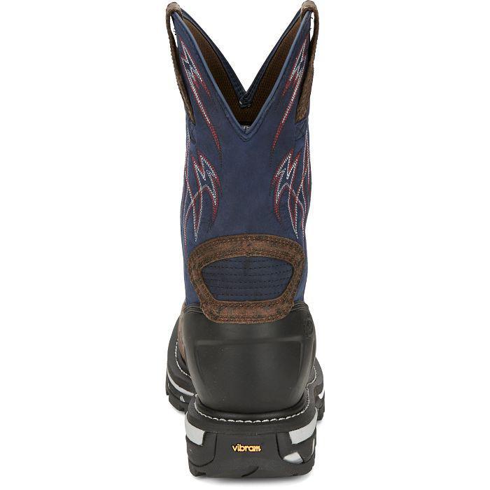 Justin Men's Frontline Hiviz 11” Waterproof Nano Composite Toe Blue Top