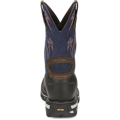 Justin Men's Frontline Hiviz 11” Waterproof Nano Composite Toe Blue Top