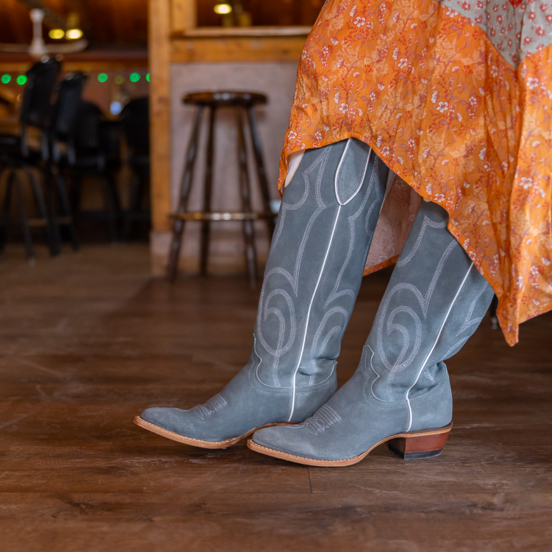 Justin Women's 17" Verlie Western Boot Dusty Blue