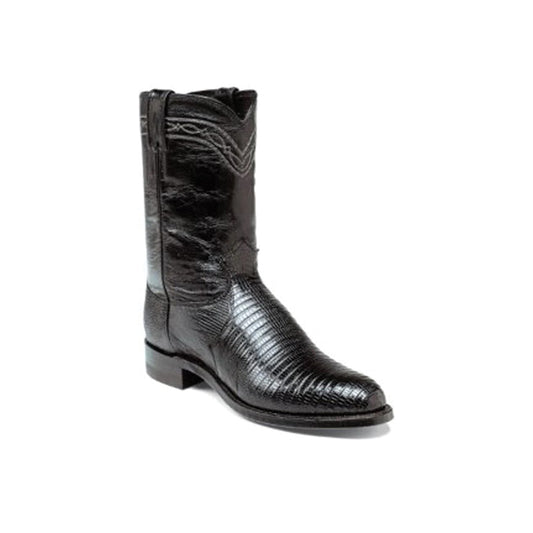 Justin Women's Cowgirl Boots Exotic Lizard and Kid Leather Roper Heel L3112