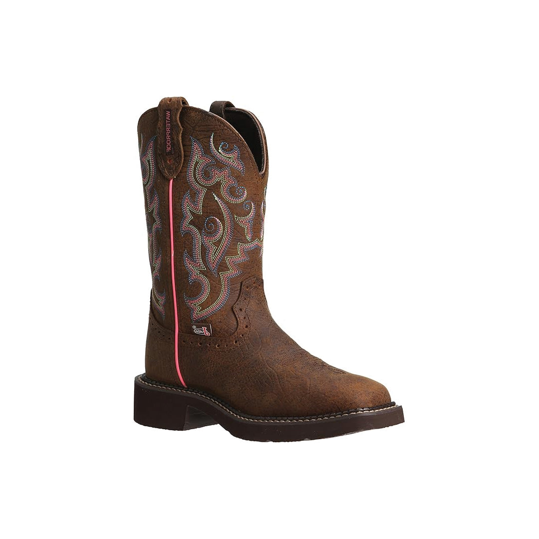 Justin Boots Bottes d'équitation Gypsy pour femme, Marron buffle/Snow Justin Boots Bottes d'équitation Gypsy pour femme, Marron buffle/Snow