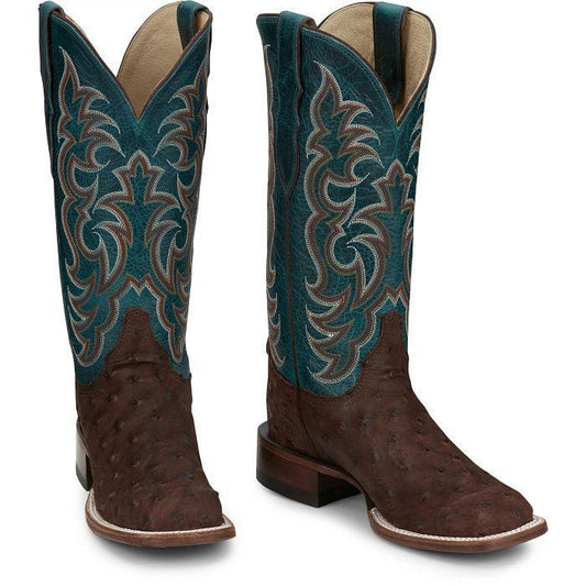 Justin Women's Cowgirl Boots "Wild Cigar" Ostrich