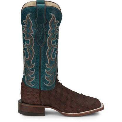 Justin Women's Cowgirl Boots "Wild Cigar" Ostrich AQ8651