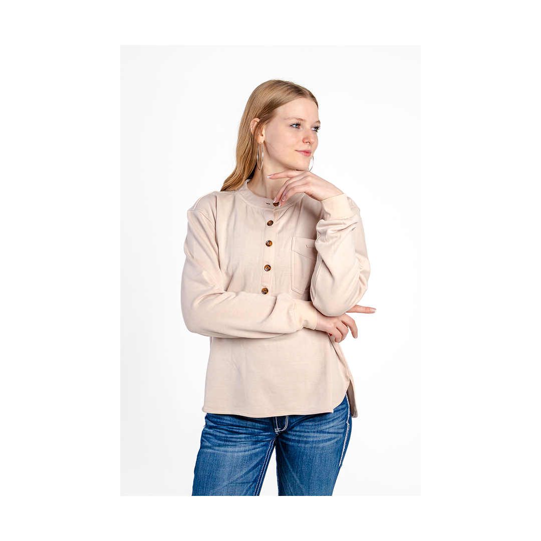 Kimes Ranch Women's Elouise Henley Long Sleeve Shirt