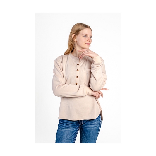 Kimes Ranch Women's Elouise Henley Long Sleeve Shirt