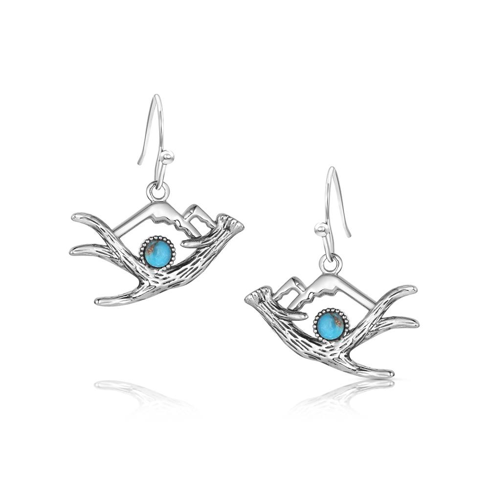 Montana Silversmiths Highline Trail Turquoise Earrings