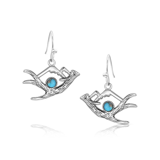 Montana Silversmiths Highline Trail Turquoise Earrings