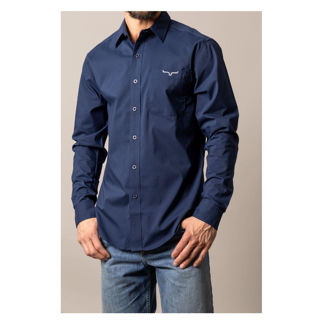 Kimes Ranch Men's KR Team Shirt Navy/Grey/Black weis-western-wear