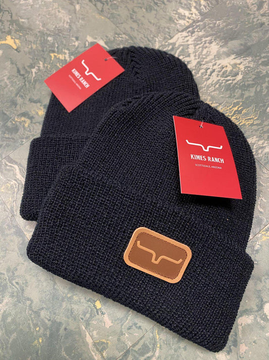 Kimes Ribbed Snap Shot Beanie - Black OR GREY weis-western-wear