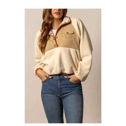 Kimes Ranch Women's Josie Fleece Cropped Long Sleeve Pullover
