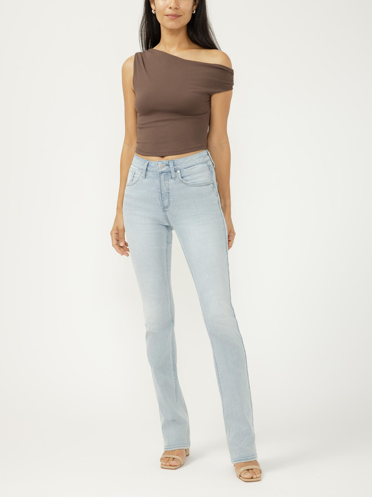 Silver Women's Avery High Rise Slim Bootcut Luxe Stretch Jeans weis-western-wear