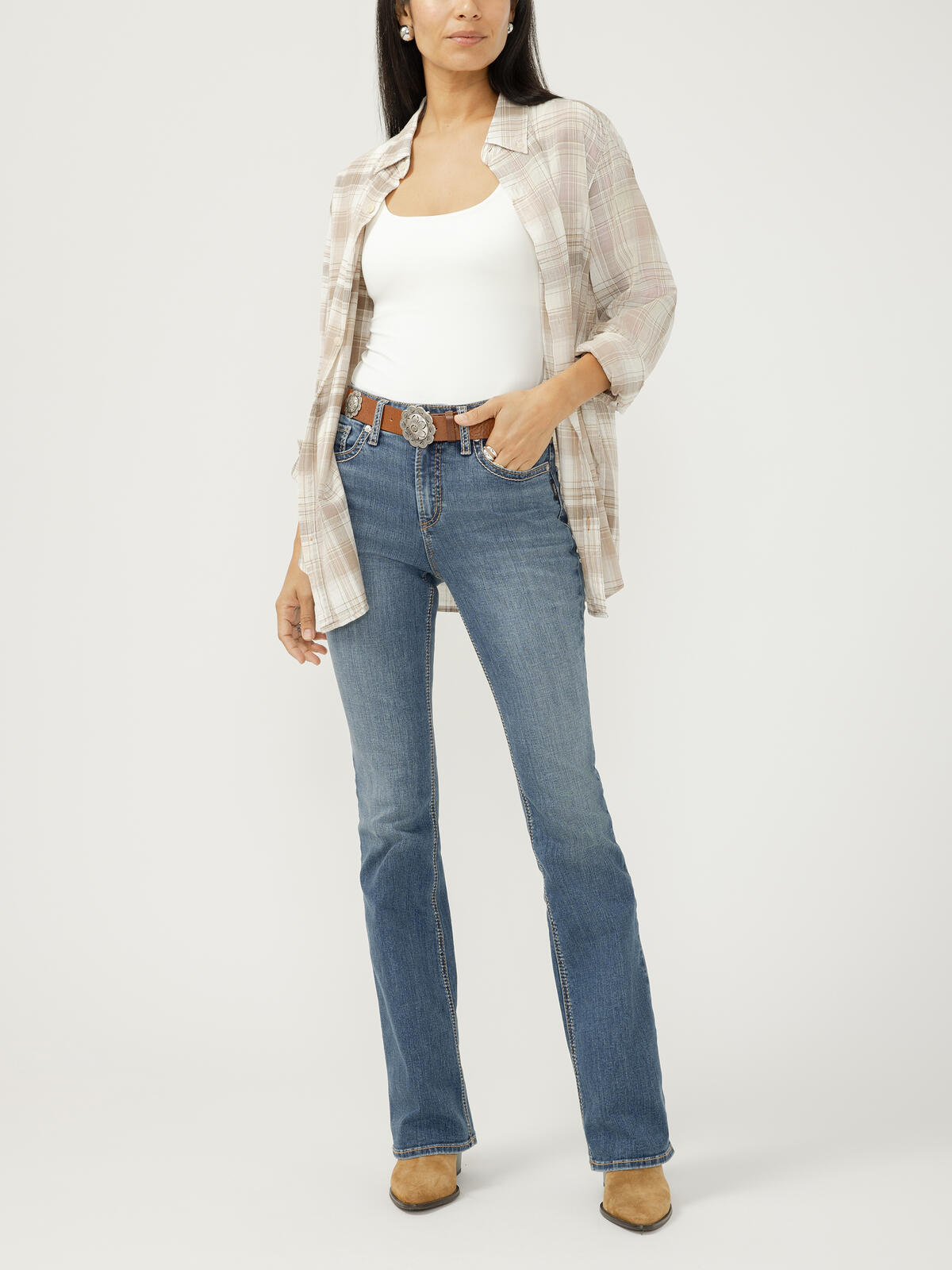 Silver Women's Avery High Rise Bootcut Jeans weis-western-wear