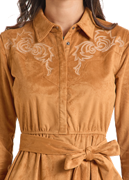 Panhandle Slim Women's Microsuede Long Sleeve Dress