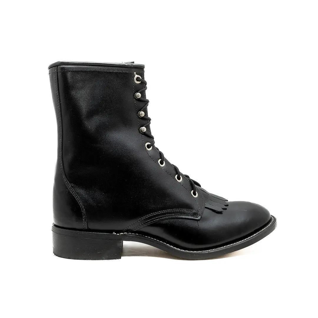 Laredo Men's Black Outlaw Lace-Up Roper Boots - Clearance