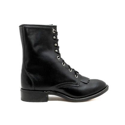 Laredo Men's Black Outlaw Lace-Up Roper Boots - Clearance
