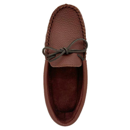 Laurentian Chief Men's Moccasins Woodstain Leather Unlined 3112