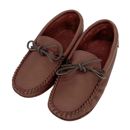 Laurentian Chief Men's Moccasins Woodstain Leather Unlined 3112