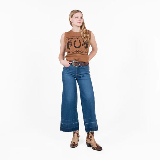 Wrangler Bespoke Wideleg Crop Jean High Rise Leanna