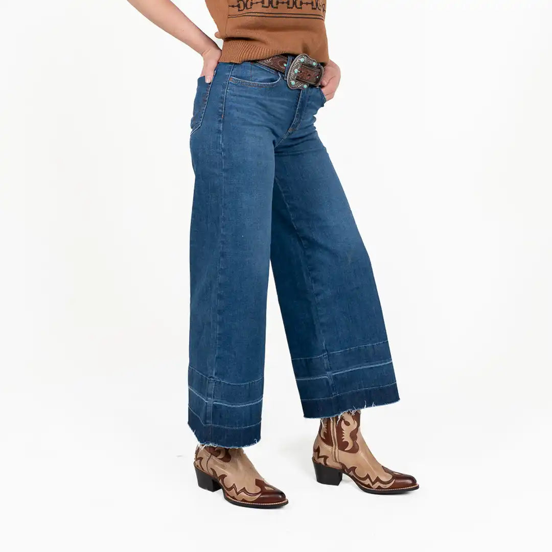 Wrangler Bespoke Wideleg Crop Jean High Rise Leanna