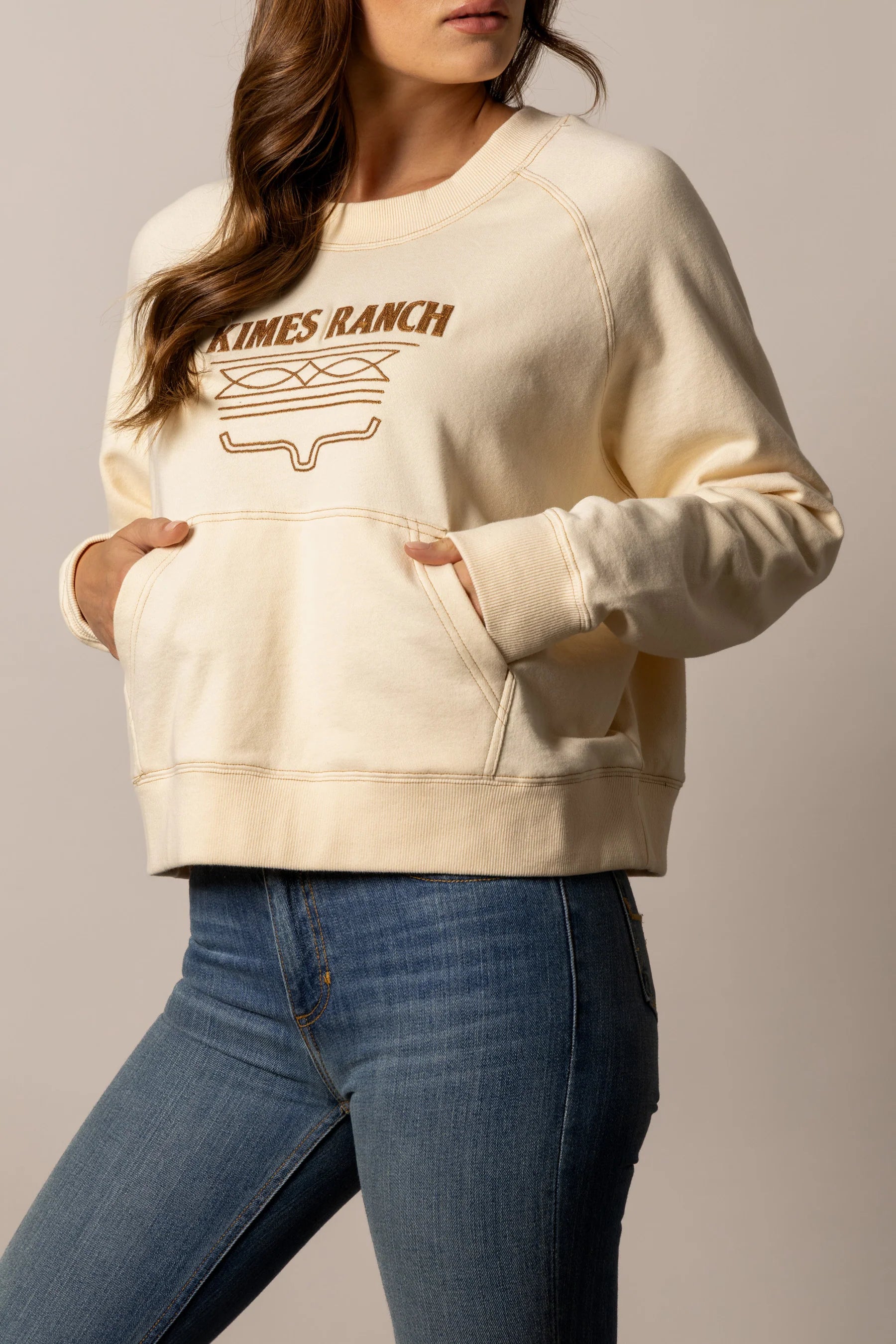 Kimes Ranch Lexie Crew Neck weis-western-wear