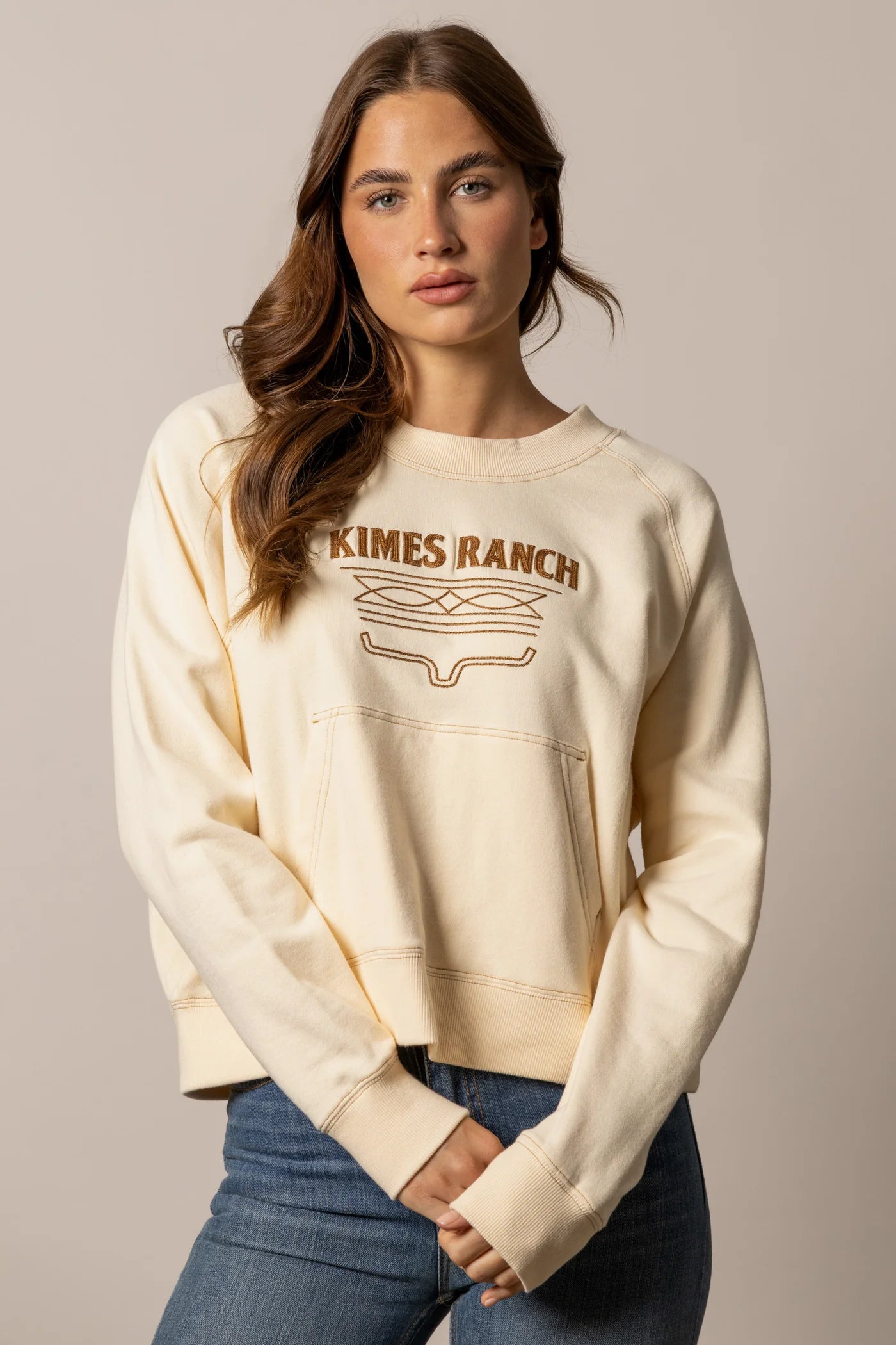 Kimes Ranch Lexie Crew Neck weis-western-wear