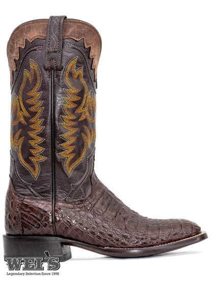 Lucchese Men's 13" Exotic Cowboy Boots Caiman Hornback