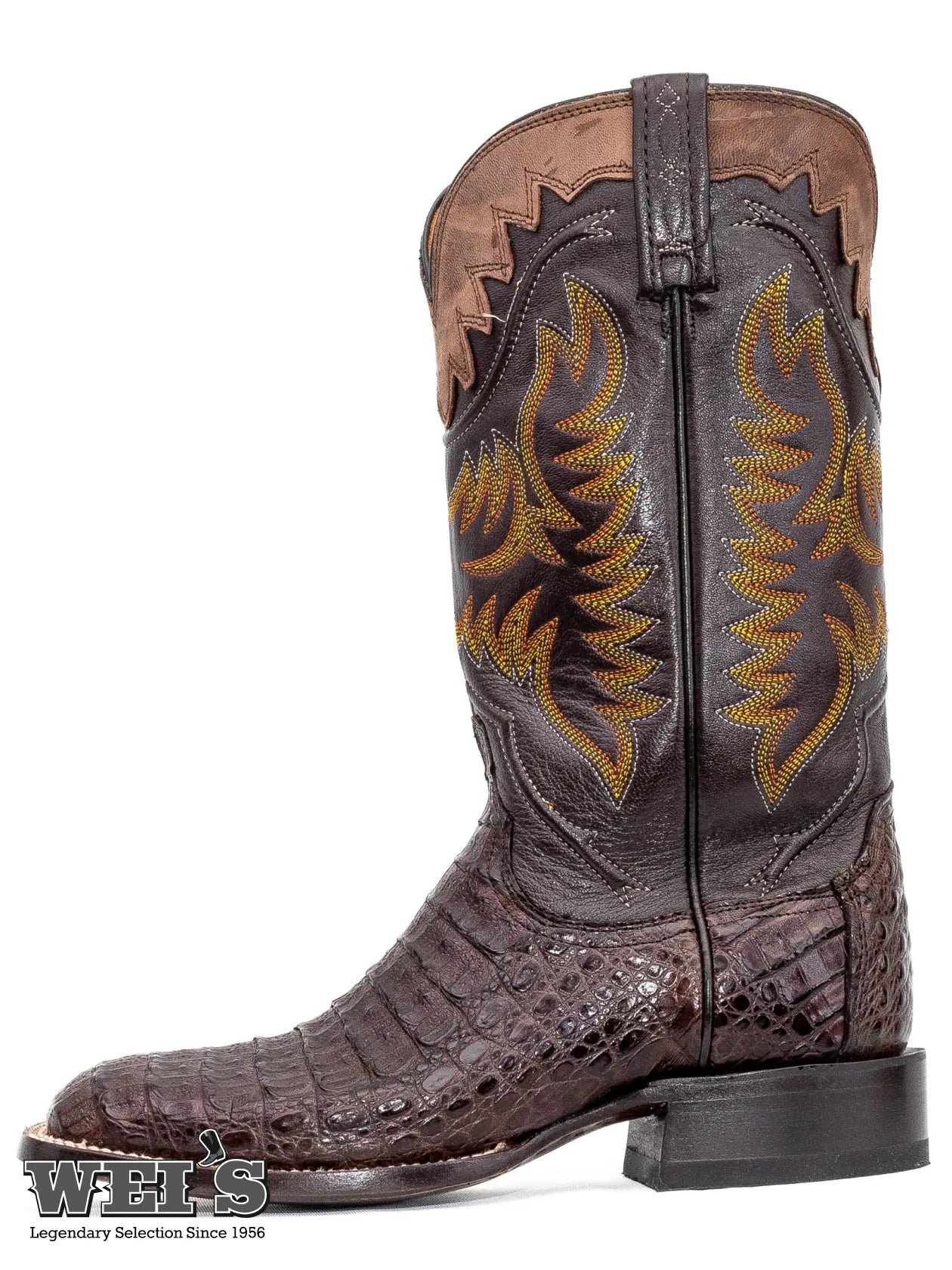 Lucchese Men's 13" Exotic Cowboy Boots Caiman Hornback