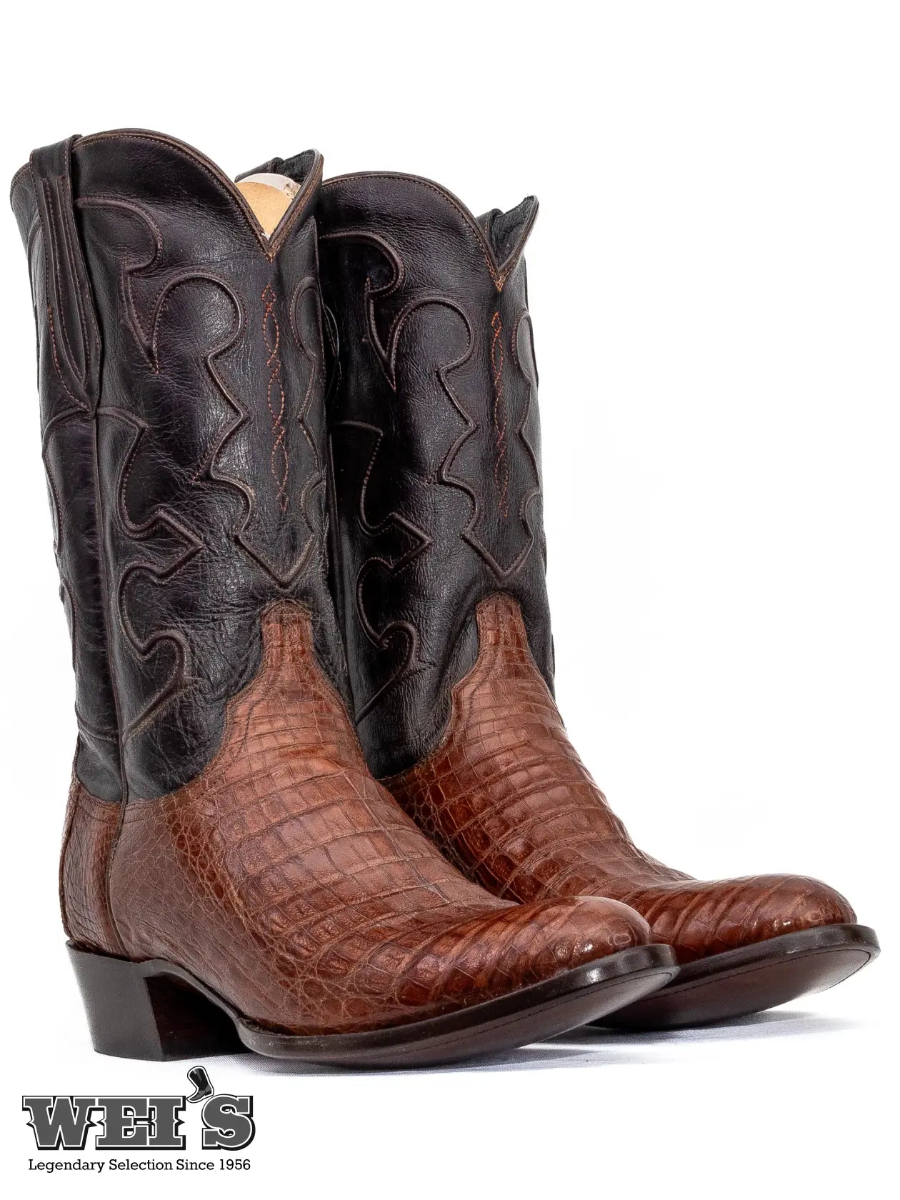 Lucchese Men's Cowboy Boots 15" Exotic Caiman / Derby