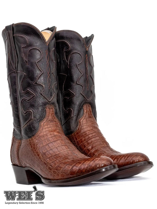 Lucchese Men's Cowboy Boots 15" Exotic Caiman / Derby