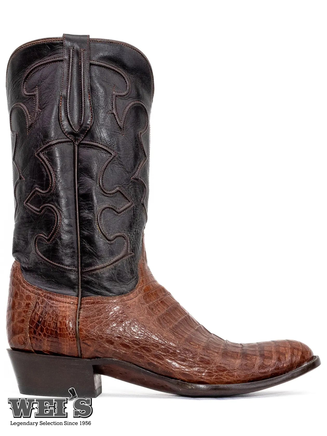 Lucchese Men's Cowboy Boots 15" Exotic Caiman / Derby