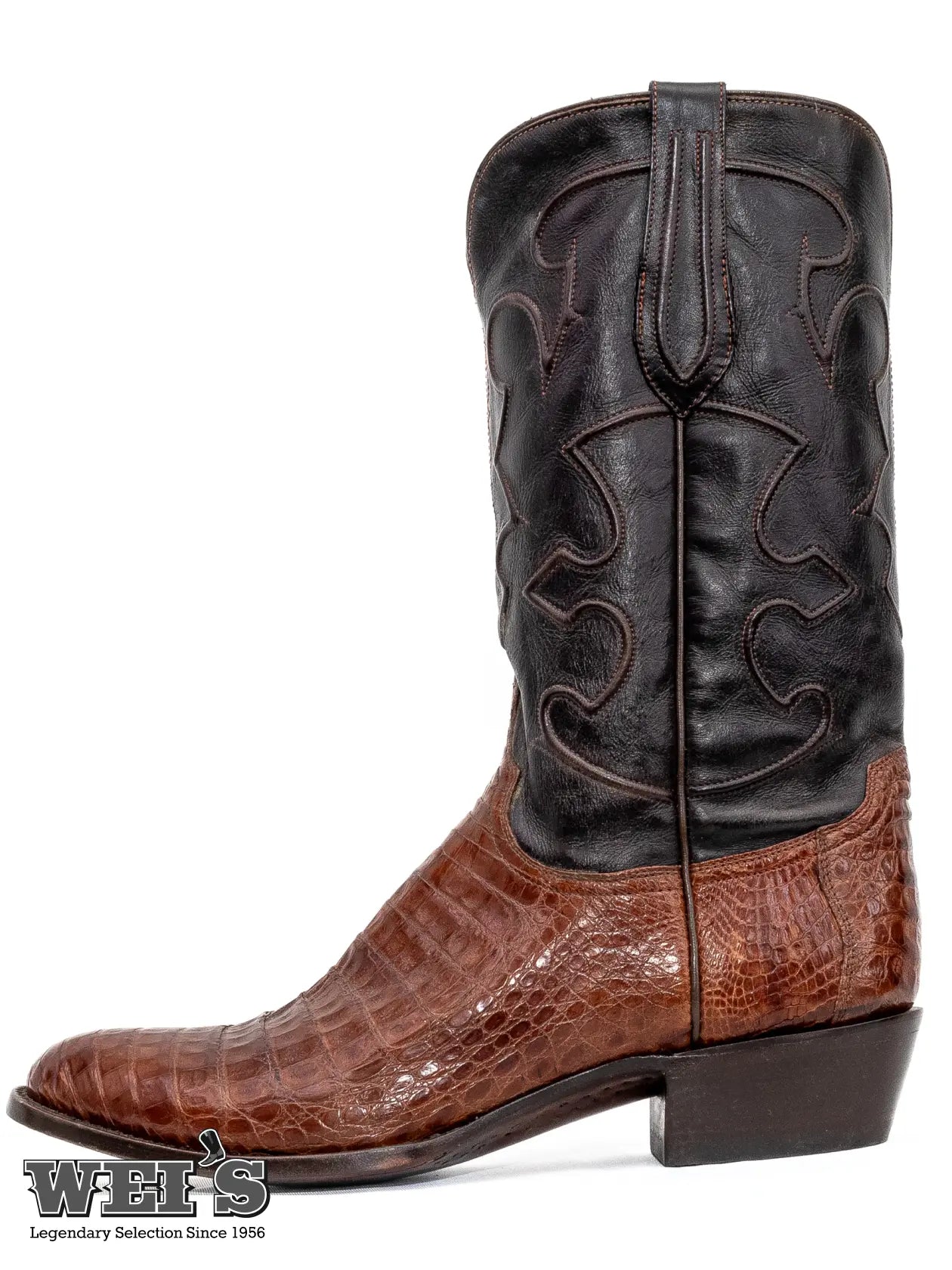 Lucchese Men's Cowboy Boots 15" Exotic Caiman / Derby