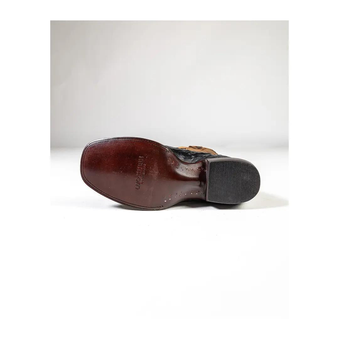 Lucchese Men's Full Quill Ostrich Cowboy Boot Roscoe weis-western-wear