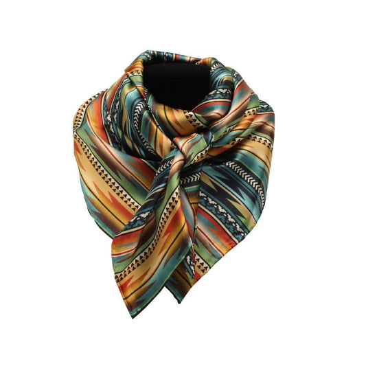 M&F 100% Silk Wild Rag Scarf Aztec- 0907897