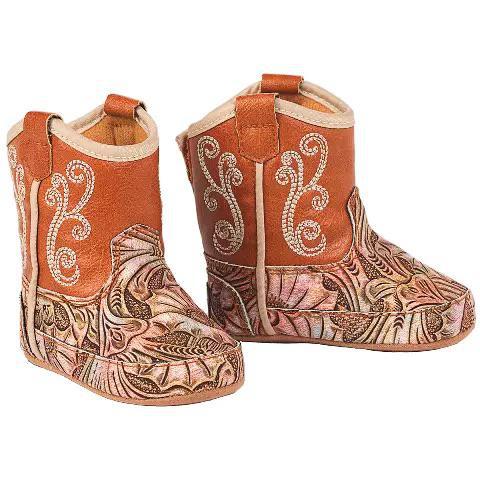 M&F Floral Embossed Baby Bucker Boot 4424597