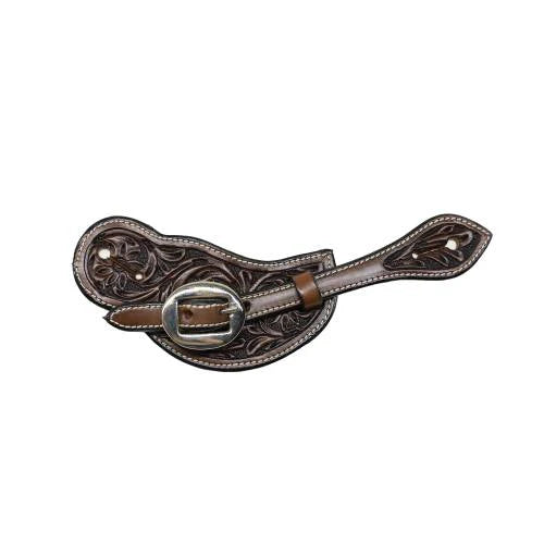 Professional's Choice Men's Chocolate Floral Buckaroo Spur Strap weis-western-wear