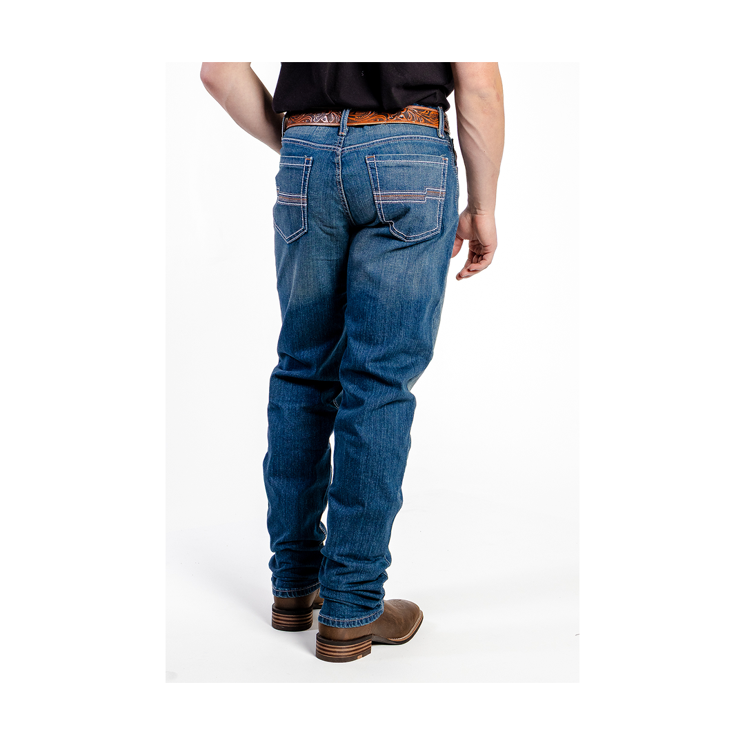 Cinch Men's Jesse Slim Straight Mid Rise Jeans – MB50738001 – Dark Wash Denim